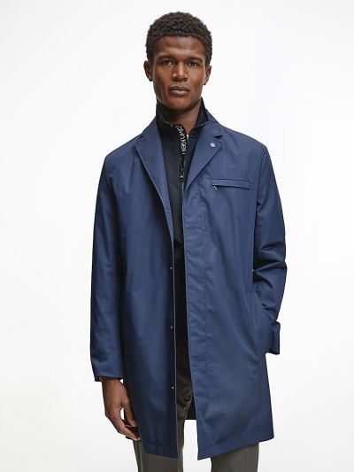 Calvin Klein Ruhák HU327590 | Calvin Klein Water-Repellent Mac Férfi Kabát Sötétkék